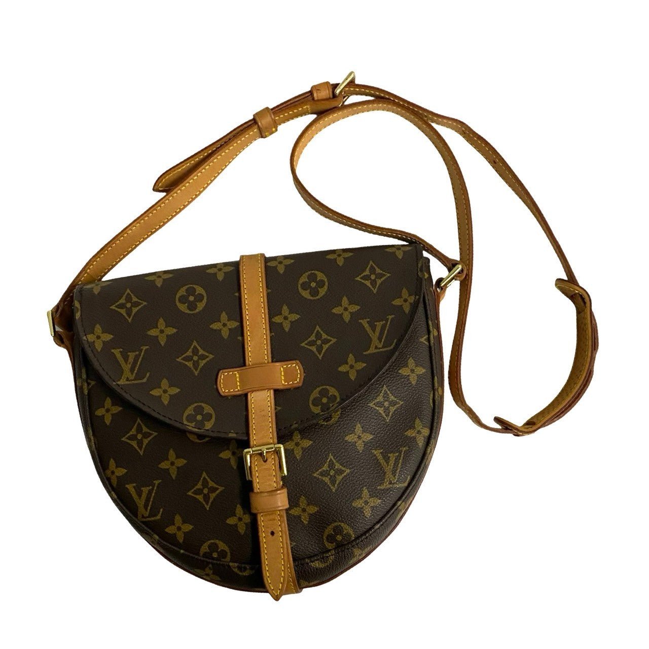 LOUIS VUITTON Shoulder Bag leather Brown Monogram Shanti | AlmaBagz