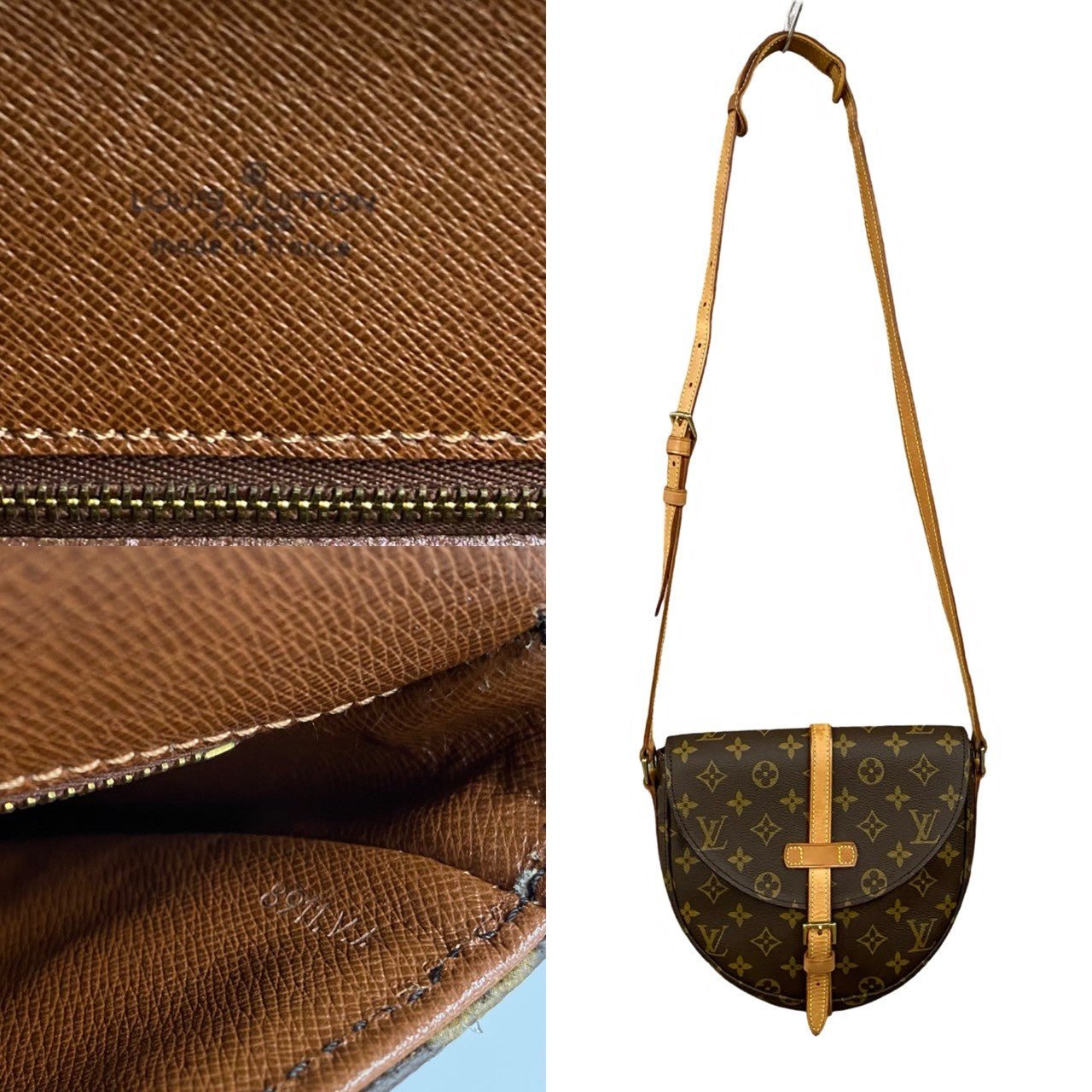 LOUIS VUITTON Shoulder Bag leather Brown Monogram Shanti | AlmaBagz - Image 3
