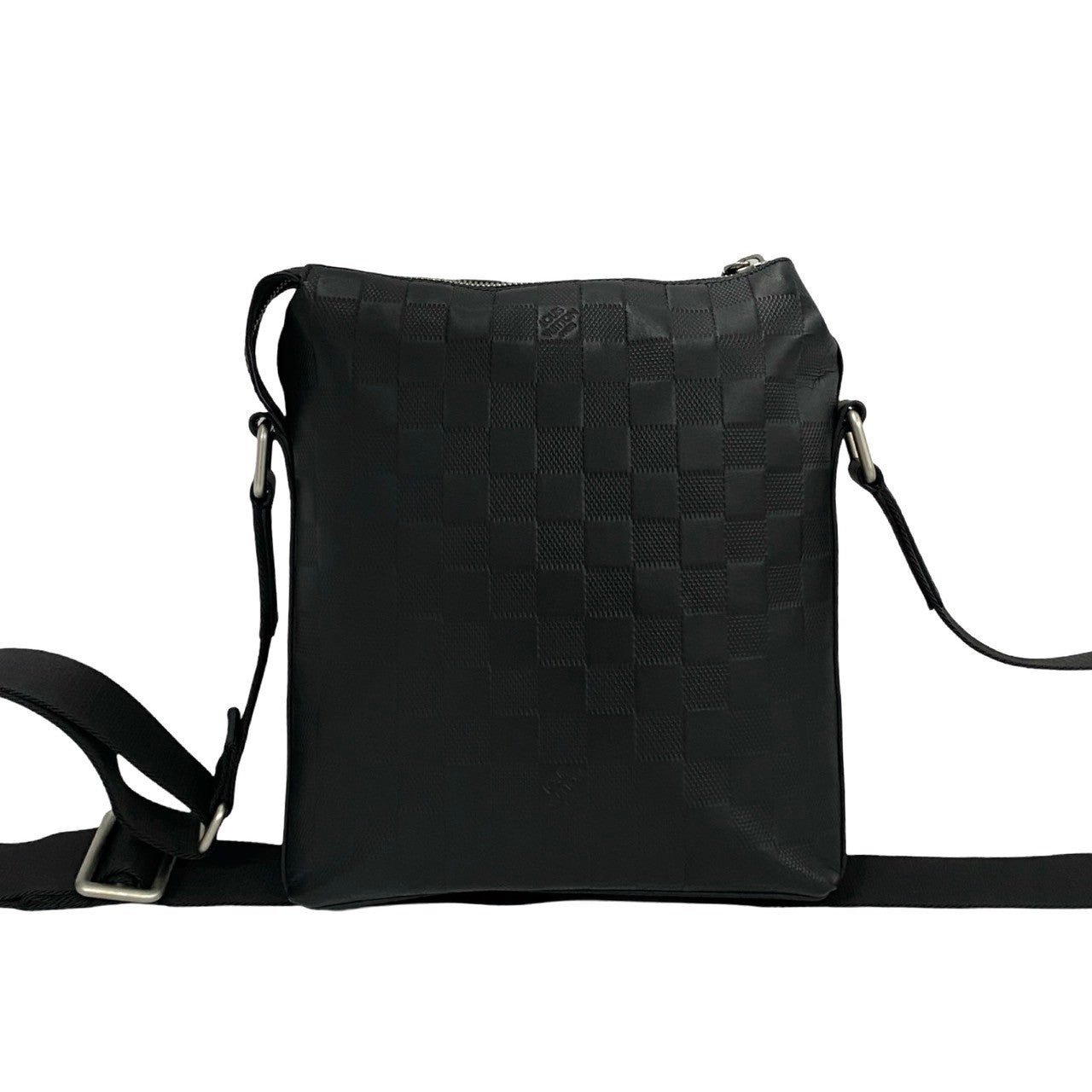 LOUIS VUITTON Shoulder Bag leather black Damier Anfini Discovery Messenger BB | AlmaBagz - Image 4