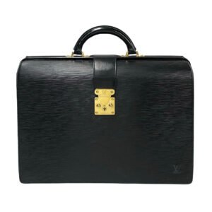LOUIS VUITTON Business bag Epi Leather black Epi Servette Fermoir mens Used | AlmaBagz