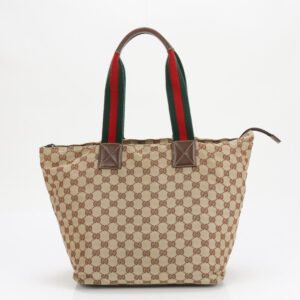 GUCCI Handbag 131231 GG canvas Brown GG Canvas Shelly Line | AlmaBagz
