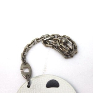 HERMES key ring Leather, SV925 white Noe Panda Animal Keychain | AlmaBagz