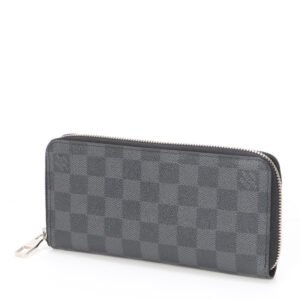 LOUIS VUITTON Long Wallet Purse N62665 leather Graphite Damier Graphite Portefeuille Brother | AlmaBagz