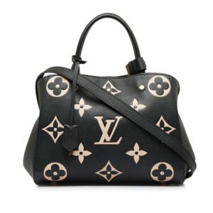 Louis Vuitton Monogram Amplant Montaigne MM Handbag Shoulder Bag 2WAY M45499 Noir Black Carf Leather Louis Vuitton | AlmaBagz
