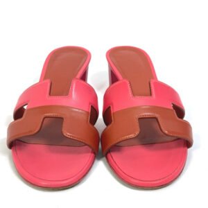 HERMES Sandals leather pink shoes Oasis Women 35 Used | AlmaBagz