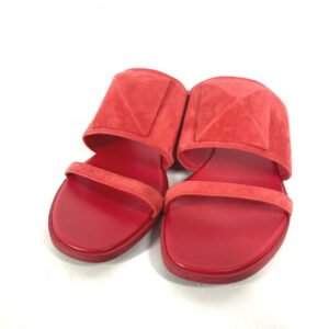 HERMES Sandals Suede, Leather Red CAIA Meador Women 38.5 Used | AlmaBagz