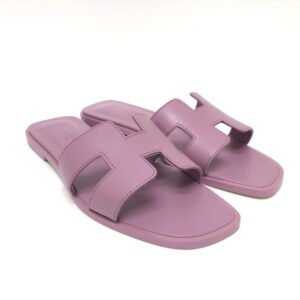 HERMES Sandals leather purple Oran Women 36 Used | AlmaBagz
