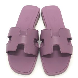 HERMES Sandals H202230Z BR340 leather purple Oran 36 | AlmaBagz