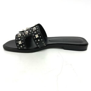 HERMES Sandals leather black Meador Oran 36 | AlmaBagz