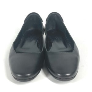 HERMES pumps leather black Serie Metal Flat shoes Women 35 Used | AlmaBagz