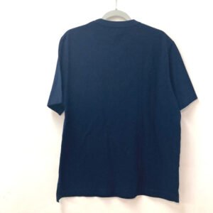 HERMES Short sleeve T-shirt cotton Navy Tops Apparel H embroidery mens XXL Used | AlmaBagz