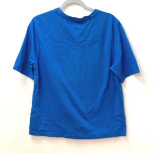 HERMES Short sleeve T-shirt cotton blue Hello Mr. Falier Patch mens M Used | AlmaBagz