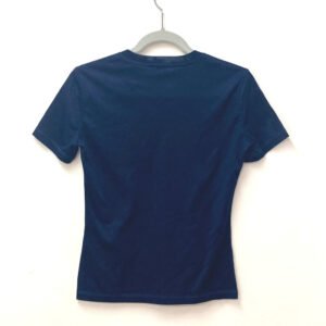 HERMES Short sleeve T-shirt cotton Navy leopard leopard leopard Jungle Love logo Women 34 Used | AlmaBagz