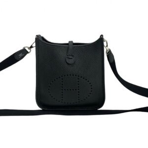 HERMES Shoulder Bag Taurillon Clemence black Evelyn TPM | AlmaBagz