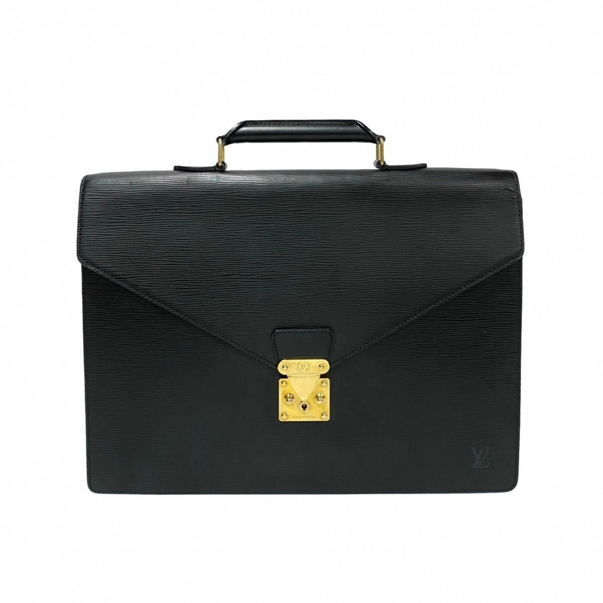 LOUIS VUITTON Business bag leather black Epi Serviette Ambassador mens Used | AlmaBagz