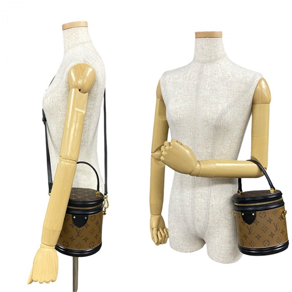 LOUIS VUITTON Shoulder Bag Leather, PVC Brown Monogram reverse Cannes Women Used | AlmaBagz - Image 2