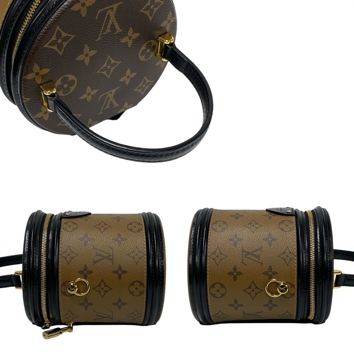LOUIS VUITTON Shoulder Bag Leather, PVC Brown Monogram reverse Cannes Women Used | AlmaBagz - Image 5