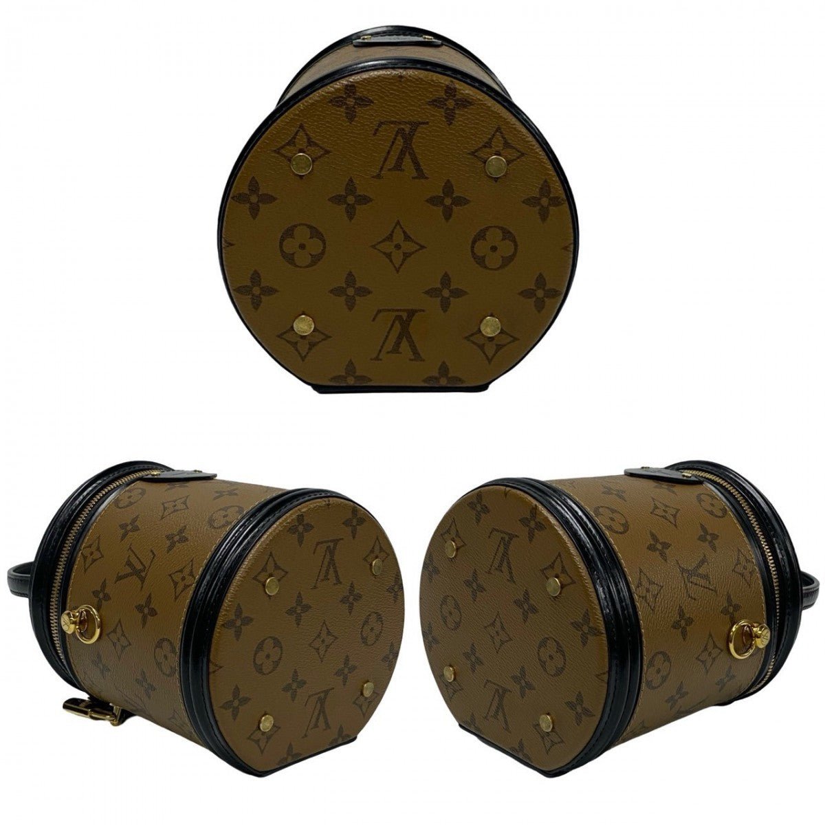 LOUIS VUITTON Shoulder Bag Leather, PVC Brown Monogram reverse Cannes Women Used | AlmaBagz - Image 6