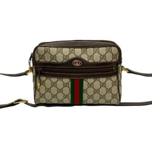 GUCCI Shoulder Bag leather Brown Sherry line | AlmaBagz