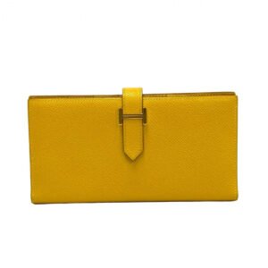 HERMES Long Wallet Purse Epsom yellow Beansufla | AlmaBagz