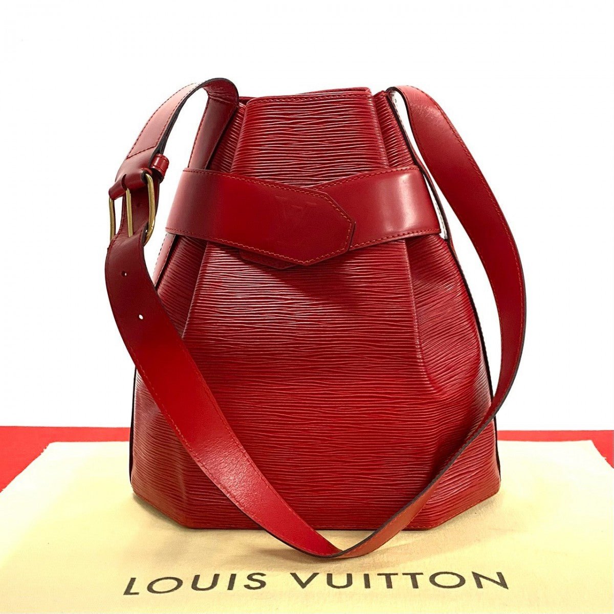 LOUIS VUITTON Shoulder Bag Epi Leather Red Epi Sac de Paul PM | AlmaBagz - Image 9