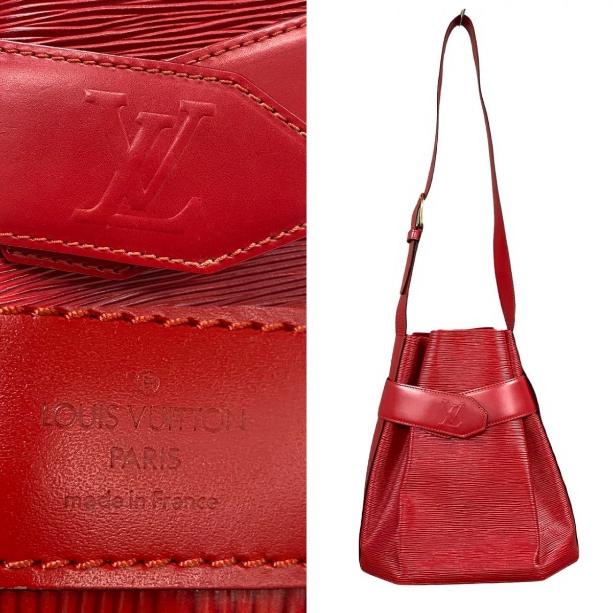 LOUIS VUITTON Shoulder Bag Epi Leather Red Epi Sac de Paul PM | AlmaBagz - Image 3