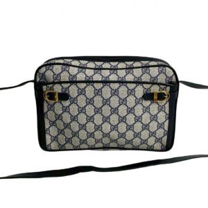 GUCCI Shoulder Bag leather Navy | AlmaBagz