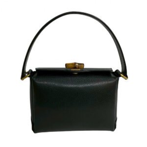 GUCCI Handbag leather black Bamboo | AlmaBagz