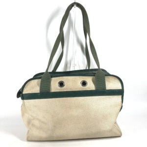 HERMES Shoulder Bag Leather , Leather/Coated Canvas beige Dog Dog Bag Sac de Transport pour Chien unisex(Unisex) Used | AlmaBagz