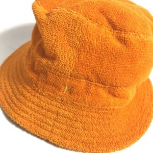 HERMES hat cotton Orange pile H logo Women 58 Used | AlmaBagz
