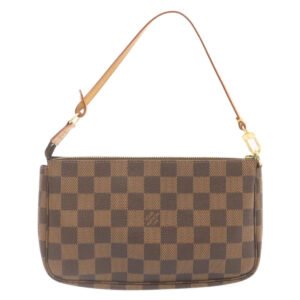 LOUIS VUITTON Damier Ebene Pochette 100th Accessoires Pouch N41206 Auth 25208A | AlmaBagz