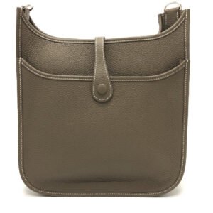 HERMES Shoulder Bag Taurillon Clemence Brown Evelyn 3PM Trois Women Used | AlmaBagz