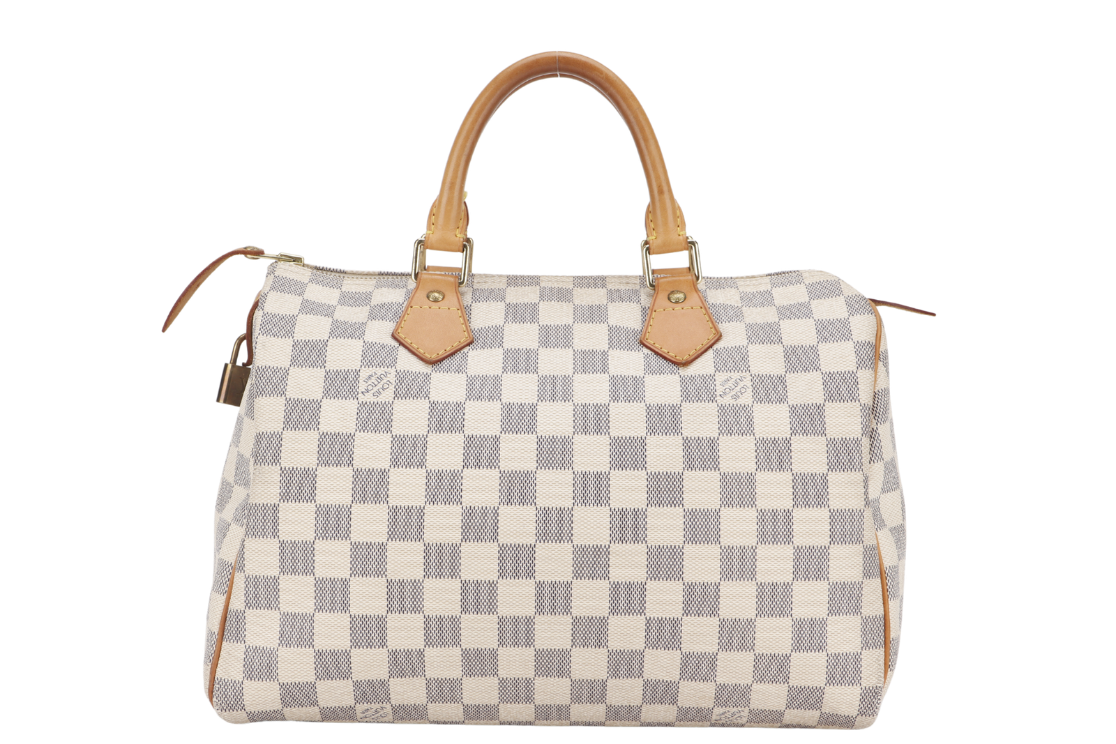 LOUIS VUITTON N41370 SPEEDY 30 DAMIER AZUR WITH LOCK ONLY NO KEY | AlmaBagz