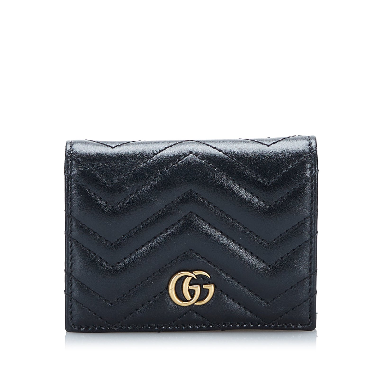 Gucci GG Marmont Matelasse Compact Wallet Small Wallets | AlmaBagz