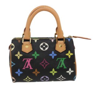 Louis Vuitton Monogram Multicolor Mini Speedy Hand Bag Black M92644 Auth 27252A | AlmaBagz