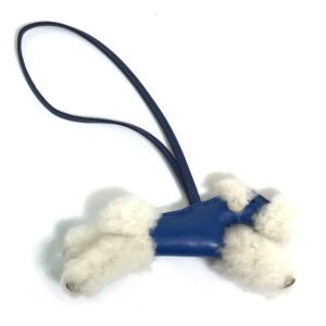 HERMES Bag charm Cotton / Mouton / Anion Blue Safir Fox terrier Buddy charm unisex(Unisex) Used | AlmaBagz