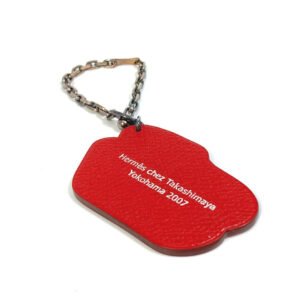 HERMES key ring Epsom Red 2007 Yokohama Takashimaya Limited red shoes shoes Women Used | AlmaBagz