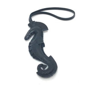 HERMES charm , anion black Bag charm ipo seahorse Women Used | AlmaBagz