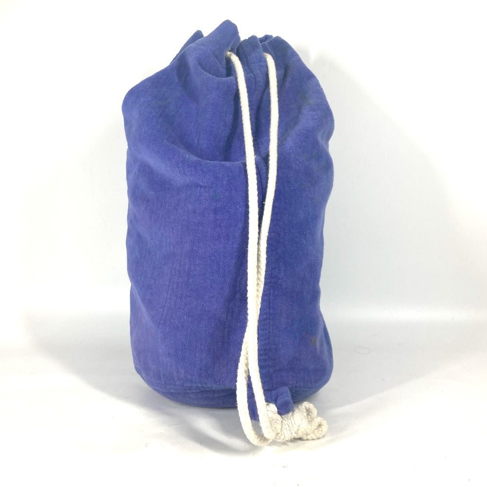 HERMES Shoulder Bag cotton Blue type Marine Pattern Drawstring bag Women Used | AlmaBagz