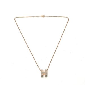 HERMES Necklace metal gold H logo pop ash | AlmaBagz