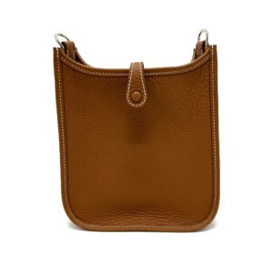 HERMES Shoulder Bag Taurillon Clemence gold Evelyn TPM | AlmaBagz