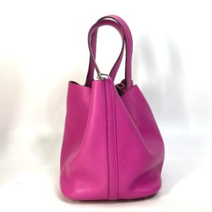 HERMES Handbag Taurillon Clemence pink Pico Tan Lock MM Women Used | AlmaBagz