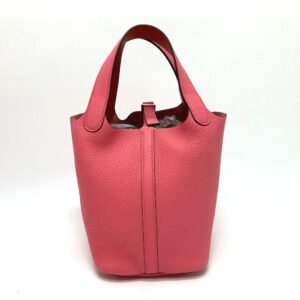 HERMES Handbag Taurillon Clemence pink Picotan Lock PM Women Used | AlmaBagz