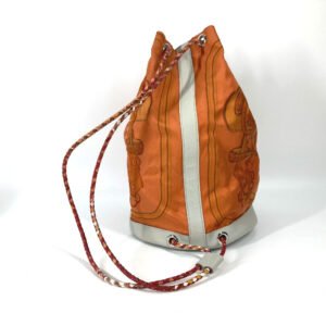 HERMES Shoulder Bag Silk, Leather Orange Shoulder soie cool 22 brides de gala Women Used | AlmaBagz