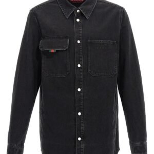 Gucci Men Logo Embroidery Denim Jacket | AlmaBagz