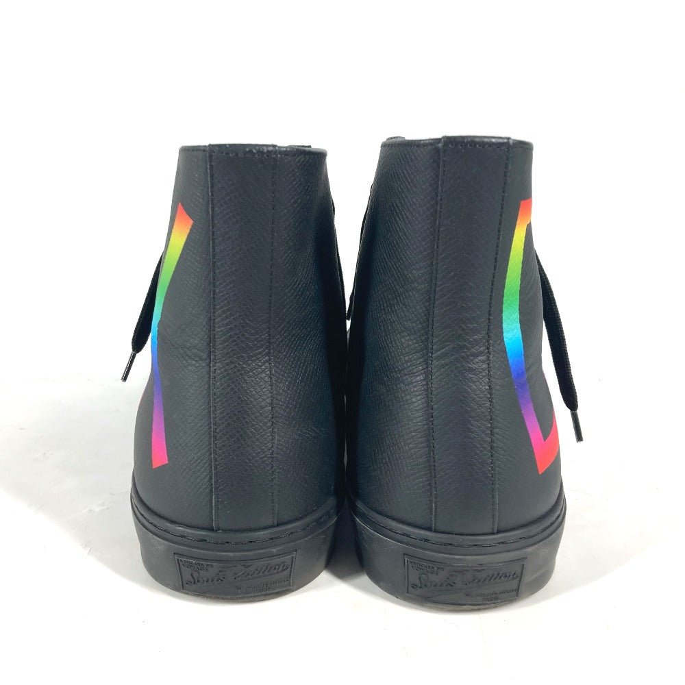 LOUIS VUITTON sneakers leather black Rainbow logo 8.5 | AlmaBagz - Image 2