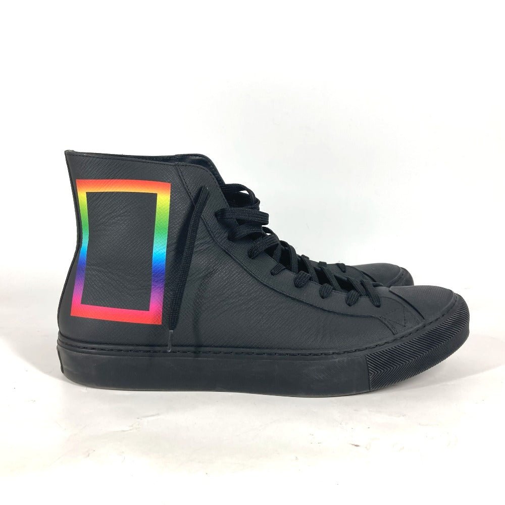 LOUIS VUITTON sneakers leather black Rainbow logo 8.5 | AlmaBagz - Image 4