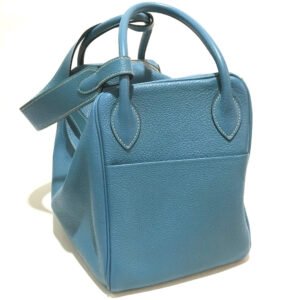 HERMES Handbag Taurillon Clemence blue Lindy 34 Women Used | AlmaBagz