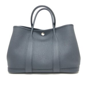 HERMES Handbag leather black Garden Party TPM Negonda Women Used | AlmaBagz