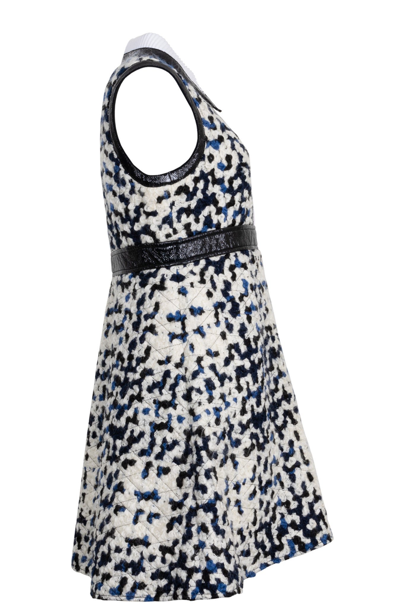 LOUIS VUITTON Dress Tweed Patent Ivory Blue Black | AlmaBagz